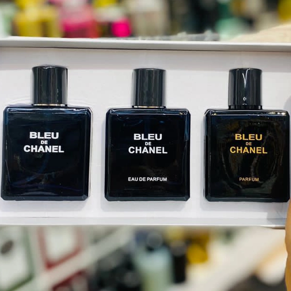 گیفت ست (ست هدیه) عطر ادکلن 3 عددی بلو د شنل مردانه 30 میل | Gift set of Bleu de Chanel cologne men's perfume 30ml